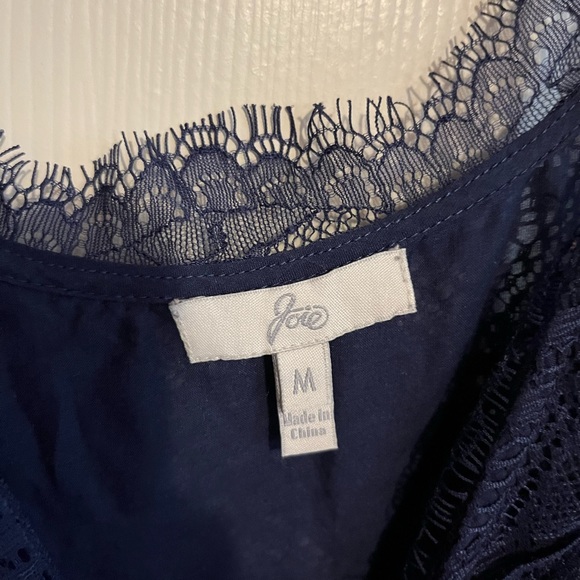 Joie size M lace tank navy - Picture 2 of 3